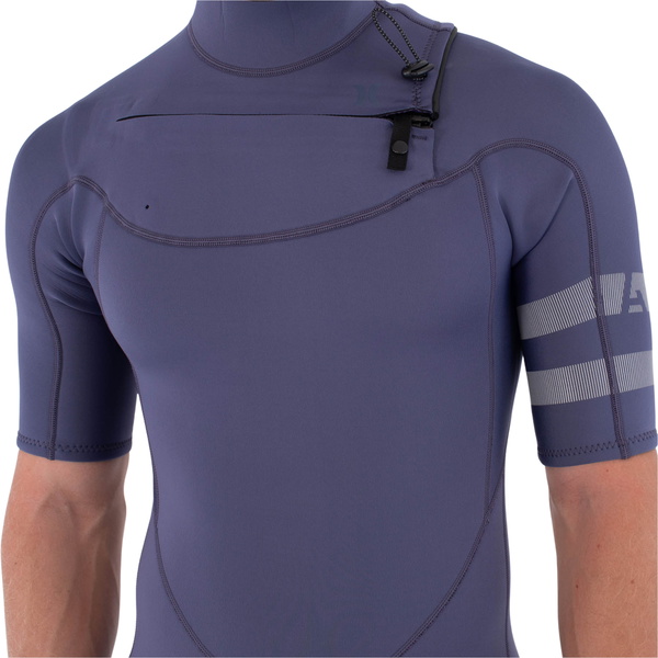 2026 Hurley Mens Air 2/2mm Chest Zip Shorty Wetsuit MSS0013252 - Destroyer